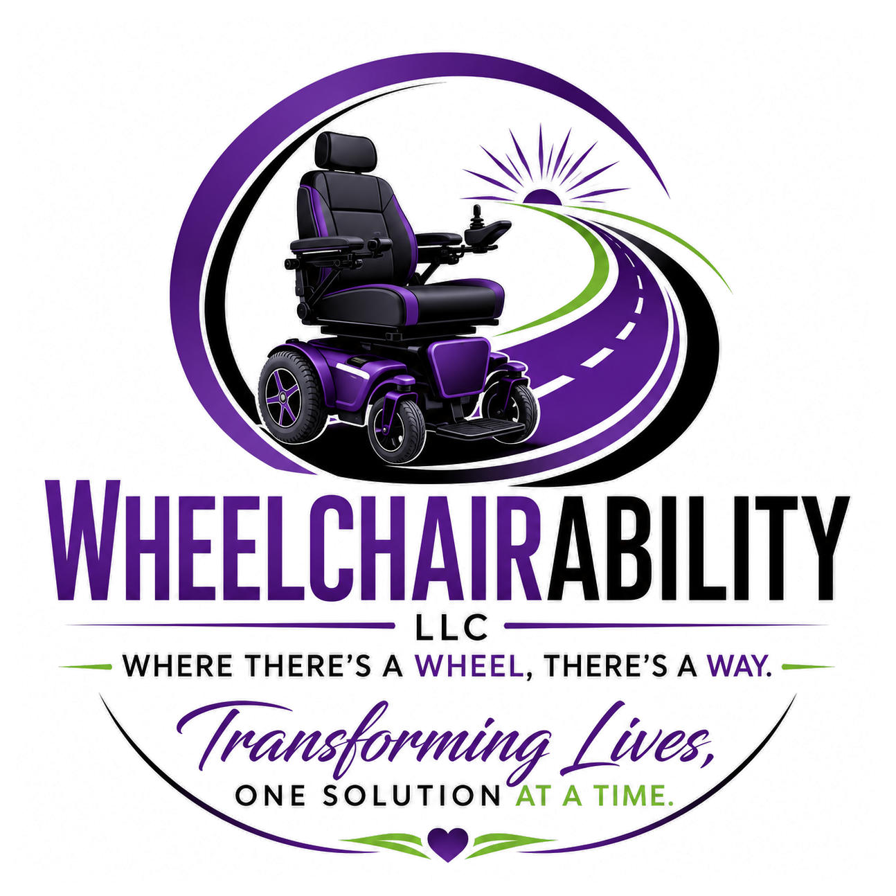 WheelchairAbility LLC logo — Where there's a wheel, there's a way.