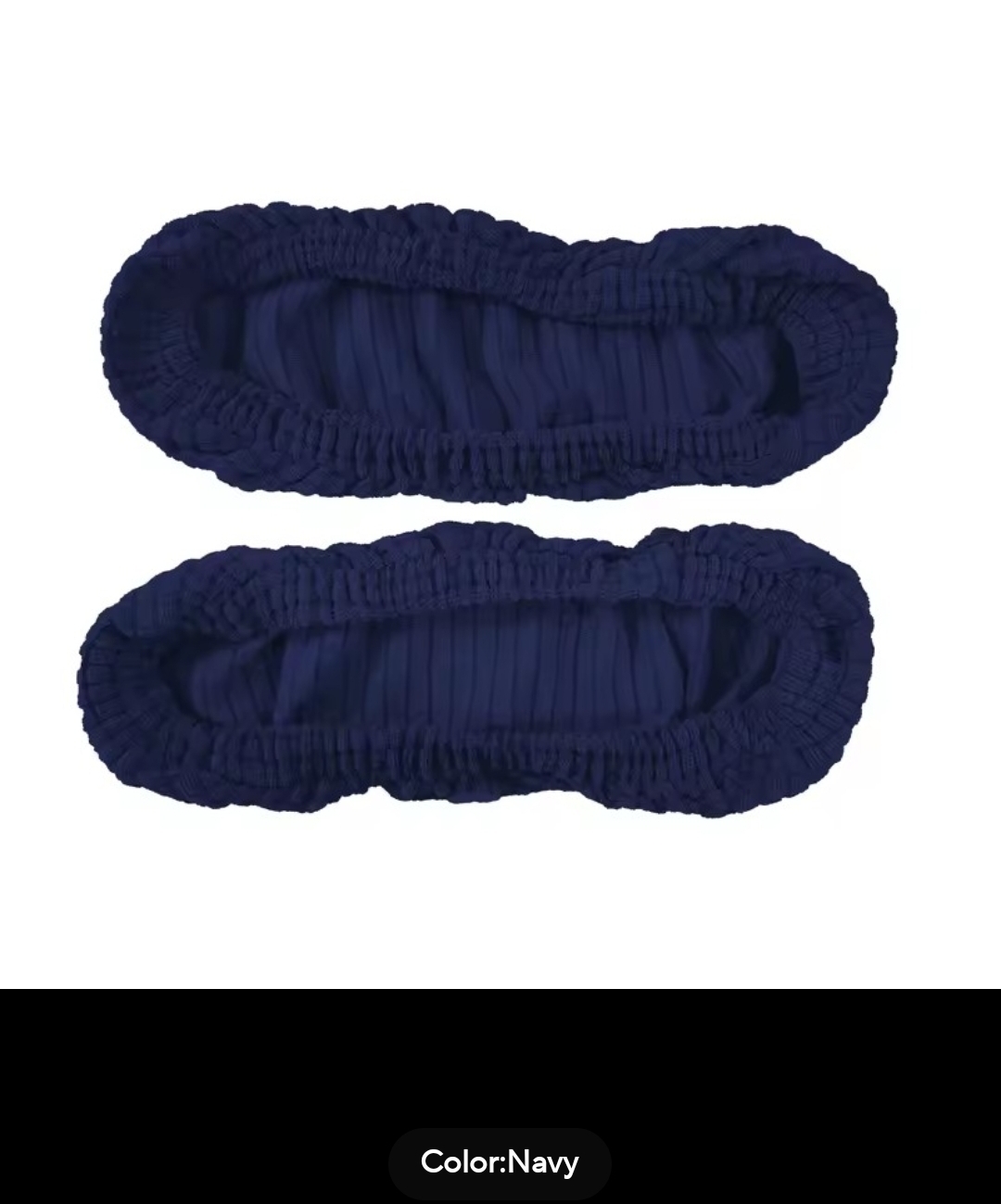 Pair of WheelchairAbility arm sleeves in navy blue stretch fabric