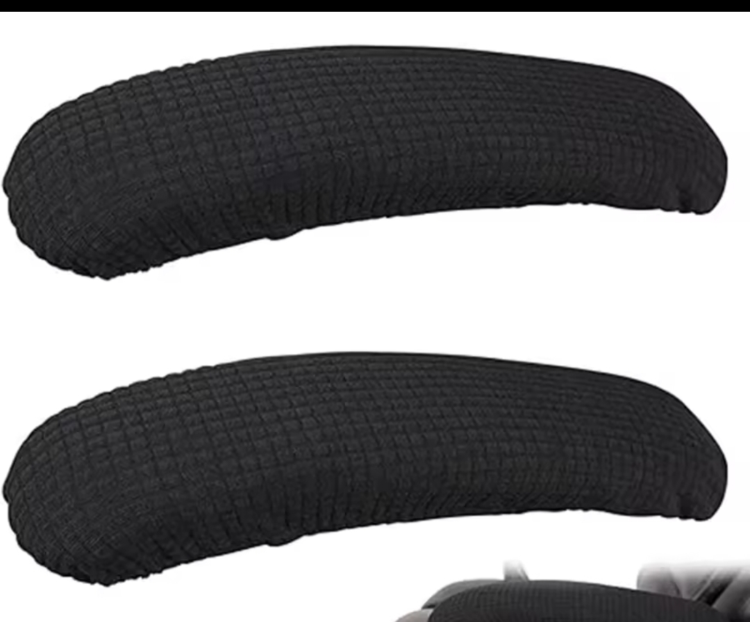 Pair of WheelchairAbility arm sleeves in black textured fabric